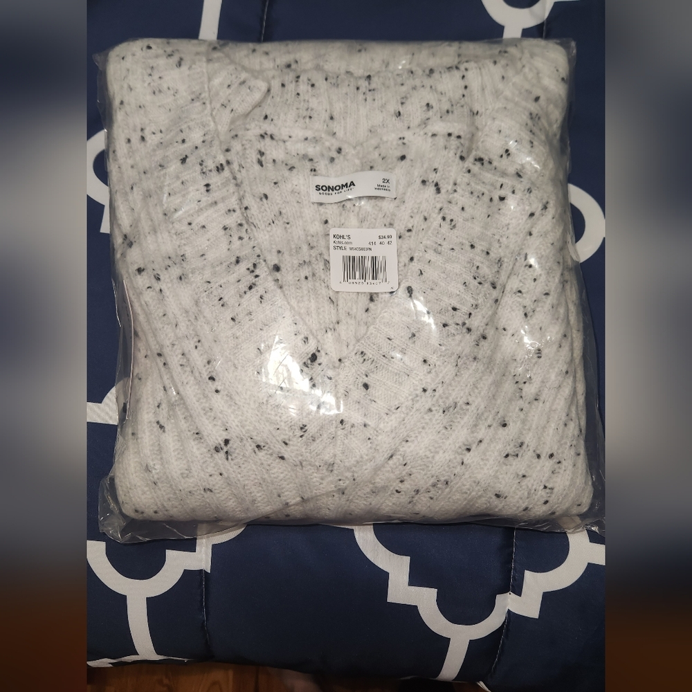 Plus size Sonoma Goods for Life Dolman Sleeve V-Neck sweater, NWT, 2X